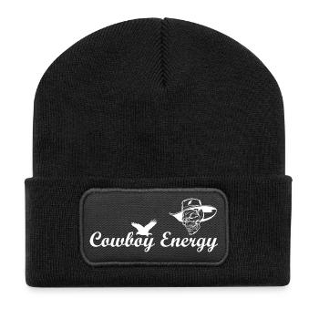 Cowboy_Energy_Design - Beanie recyclé à patch - noir - Devant