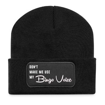 Bingo - Beanie recyclé à patch - noir - Devant