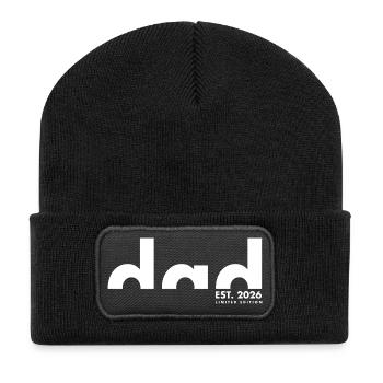 Dad Est. 2026 Limited edition | Vater | Vatertag - Recycelte Patch Beanie - Schwarz - Vorne