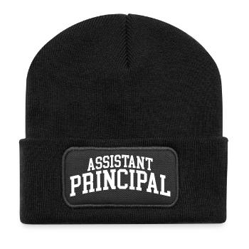 Assistant Principal – Minimalist A - Recycled Patch Beanie - black - Front
