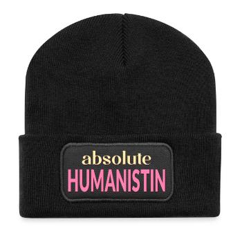 Humanismus Menschlichkeit - Recycelte Patch Beanie - Schwarz - Vorne