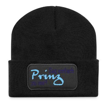 Just tell Prince to me - Recycled Patch Beanie - black - Front