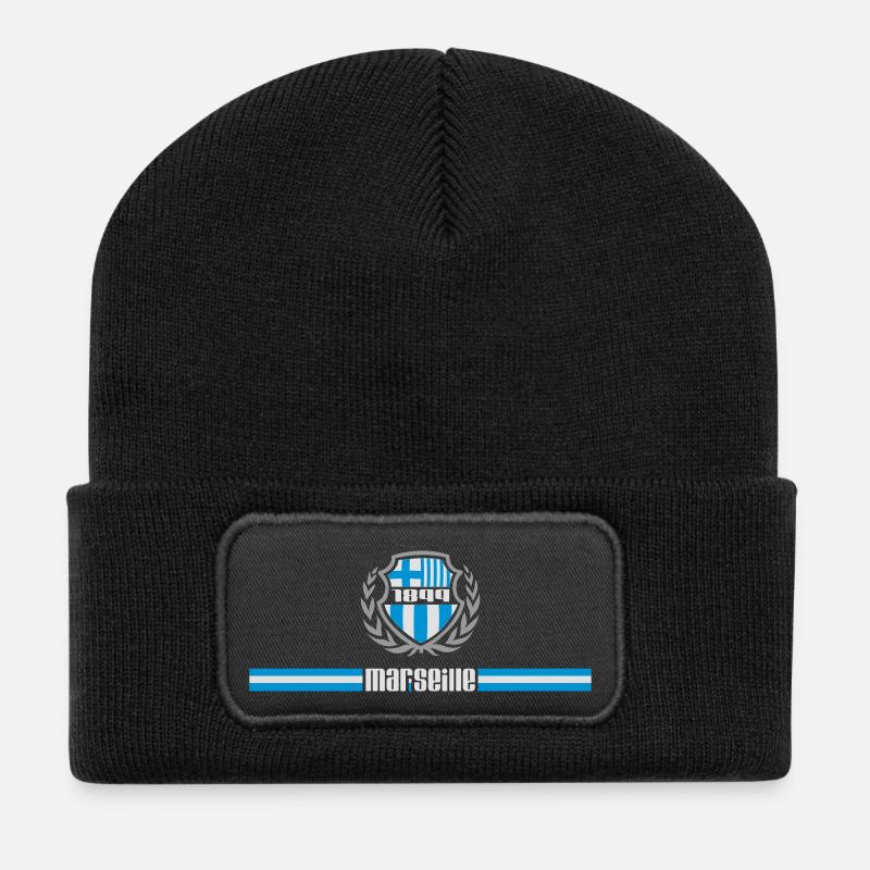 Marseille embleme - Beanie recyclé à patch - noir