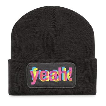 FUCK YEAH - Recycled Patch Beanie - dark grey - Front