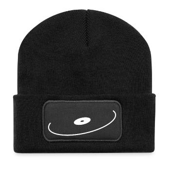 Vinyl Record - Recycled Patch Beanie - black - Front