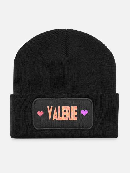 Valerie - Recycelte Patch Beanie - Schwarz