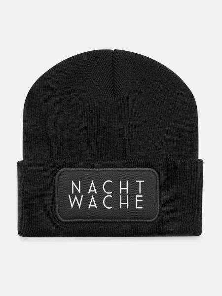Nachtwache New - Recycelte Patch Beanie - Schwarz