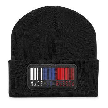 FAIT EN RUSSIE BARCODE - Beanie recyclé à patch - noir - Devant