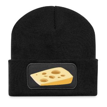 cheese kaese milk milk cow cow2 - Recycled Patch Beanie - black - Front