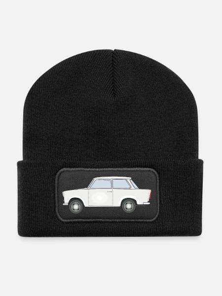 Trabi, Transnt aus der DDR - Recycelte Patch Beanie - Schwarz