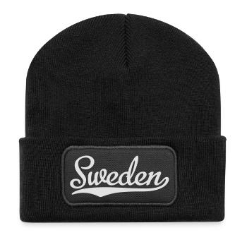 Sweden - Recycelte Patch Beanie - Schwarz - Vorne