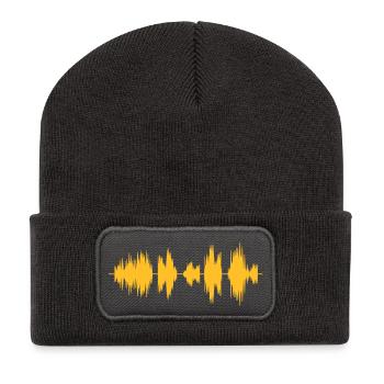 Sound graphic - Recycled Patch Beanie - dark grey - Front