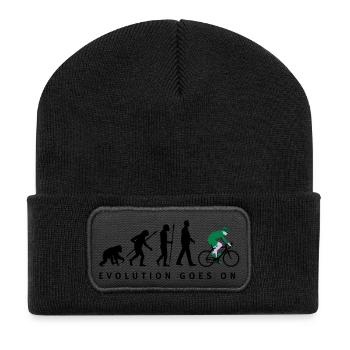 evolution_radfahrer_052012_d_3c - Recycelte Patch Beanie - Schwarz - Vorne