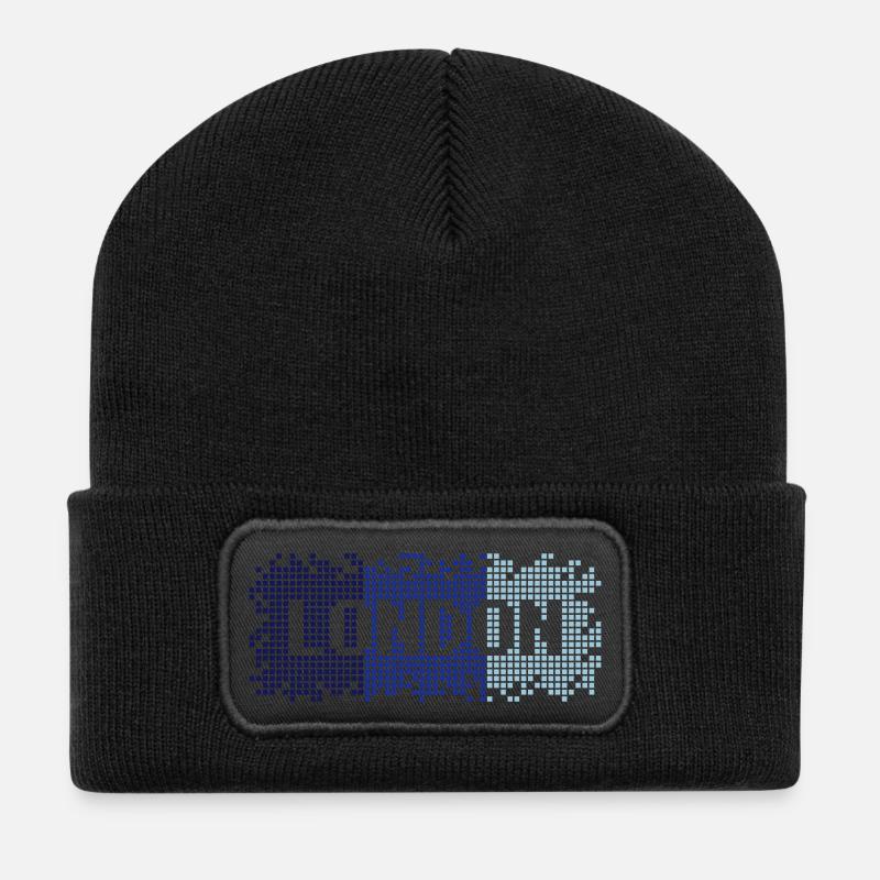 London - Beanie recyclé à patch - noir