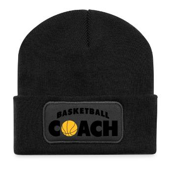 basketball coach - Recycled Patch Beanie - black - Front