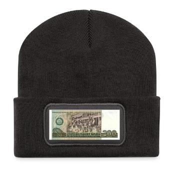 200 Mark der DDR - Recycelte Patch Beanie - Dunkelgrau - Vorne