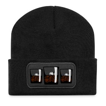 3 Drinks - Recycled Patch Beanie - black - Front