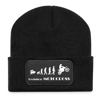 Evolution Motocross Enduro - Recycelte Patch Beanie - Schwarz - Vorne