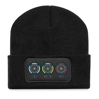Pneus Formule voiture course - Beanie recyclé à patch - noir - Devant