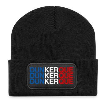 DUNKERQUE Frankreich French Flag - Recycelte Patch Beanie - Schwarz - Vorne