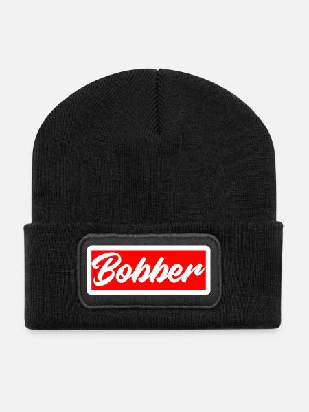 bobber chopper biker autocollant de croisière autocollant - Beanie recyclé à patch - noir