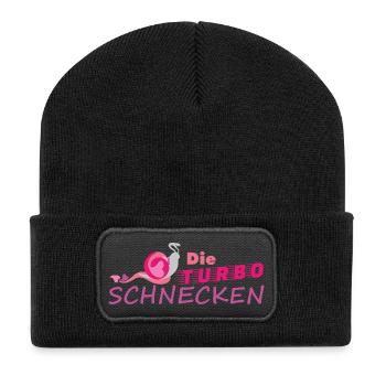 Muddy run shirt mud Matsch Laufshirt Team Schnecke - Recycelte Patch Beanie - Schwarz - Vorne