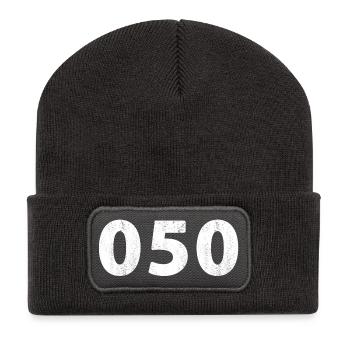 050 Groningen Haren Bedum Eelde Aduard Peize Onnen - Recycelte Patch Beanie - Dunkelgrau - Vorne