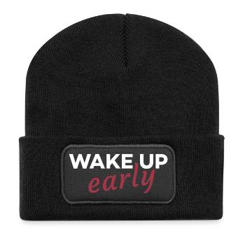 Wake up early - Recycled Patch Beanie - black - Front