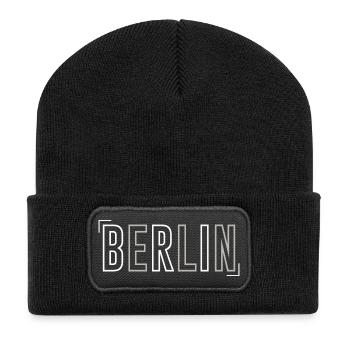 Berlin - Recycelte Patch Beanie - Schwarz - Vorne