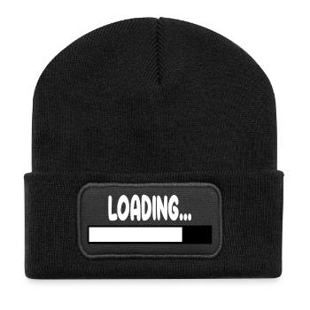 CHARGEMENT - Beanie recyclé à patch - noir - Devant