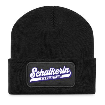 Nix Prinzessin, Schalkerin | Farben änderbar - Recycelte Patch Beanie - Schwarz - Vorne