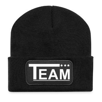 Team with star design - Recycled Patch Beanie - black - Front