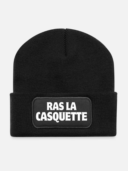 j'en ai marre, ras la casquette, casquette - Beanie recyclé à patch - noir