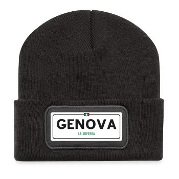 Genova place name sign - Recycled Patch Beanie - dark grey - Front