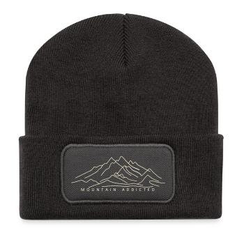 Mountain addicted - Recycled Patch Beanie - dark grey - Front