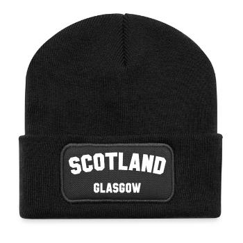 GLASGOW Écosse Schottland - Beanie recyclé à patch - noir - Devant