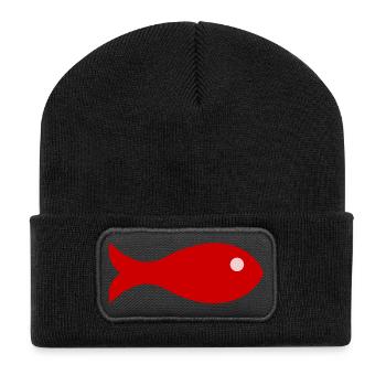 SARDINE. FISH. APRIL FOOL - Recycled Patch Beanie - black - Front