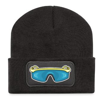 80er Vintage Sonnenbrille - Recycelte Patch Beanie - Dunkelgrau - Vorne