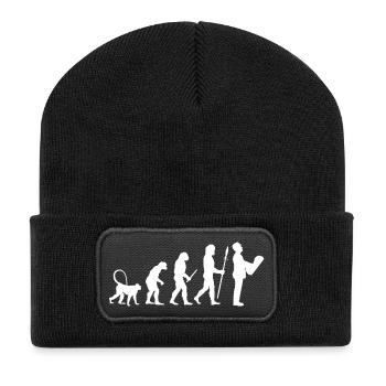 Die Entwicklung eines Architekten - Recycelte Patch Beanie - Schwarz - Vorne