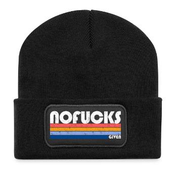 Conception de t-shirt rétro dégradé arc-en-ciel - Beanie recyclé à patch - noir - Devant