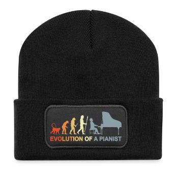 Piano Evolution - Recycled Patch Beanie - black - Front