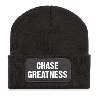 Chase Greatness - Recycled Patch Beanie - dark grey - Front