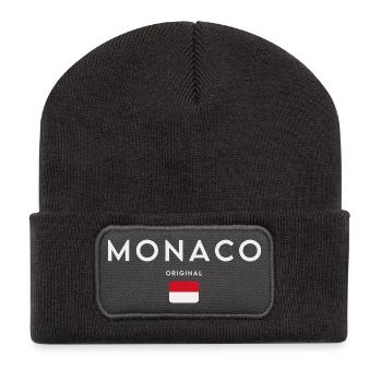 Drapeau monégasque, fierté monégasque - Beanie recyclé à patch - charbon - Devant