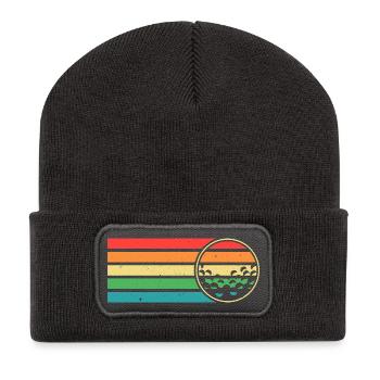 Golf Golf Cadeau Golf Club Sport Golf Trou - Beanie recyclé à patch - charbon - Devant