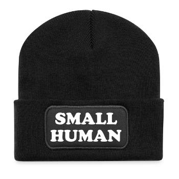 Small Human - Recycelte Patch Beanie - Schwarz - Vorne