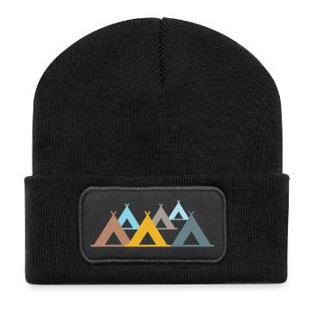 Tents Tent Camping Outdoor Summer Leisure Camper - Recycled Patch Beanie - black - Front
