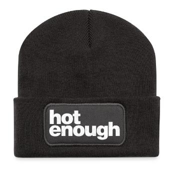 hot enough Summer Beach funny quote - Recycelte Patch Beanie - Dunkelgrau - Vorne
