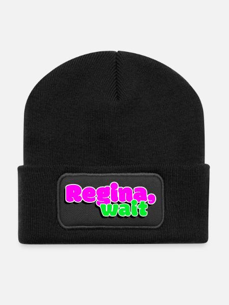 Reine, Attendez - Beanie recyclé à patch - noir