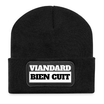 GUT GEKOCHTES FLEISCH - GRILLHUMOR - Recycelte Patch Beanie - Schwarz - Vorne