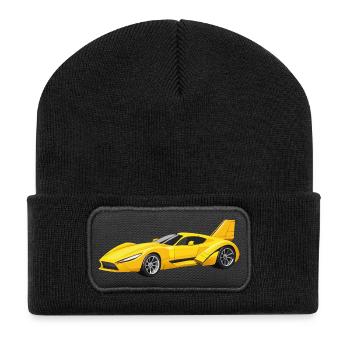 Musclecar - Recycelte Patch Beanie - Schwarz - Vorne